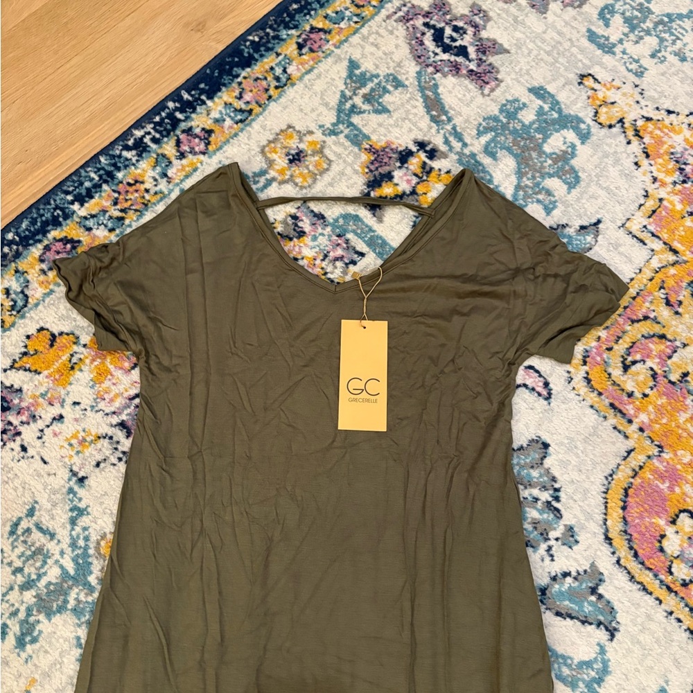 Chic Olive Green Maxi Dress by GC